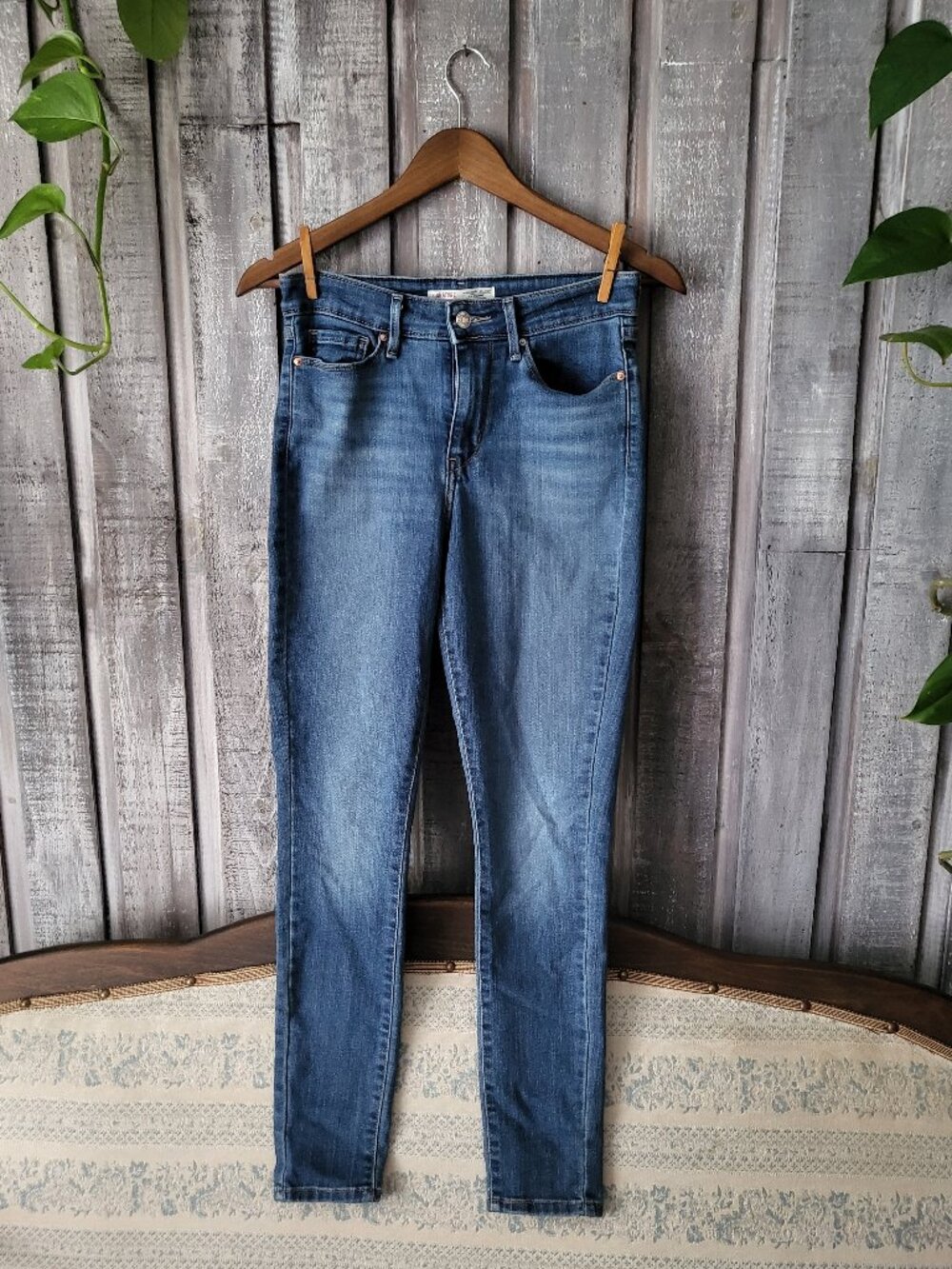Signature by Levi Strauss Women's High Rise Skinny Jeans Wash Denim Blue US 4